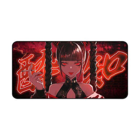 Red Eyes Girl Anime Mouse Pad