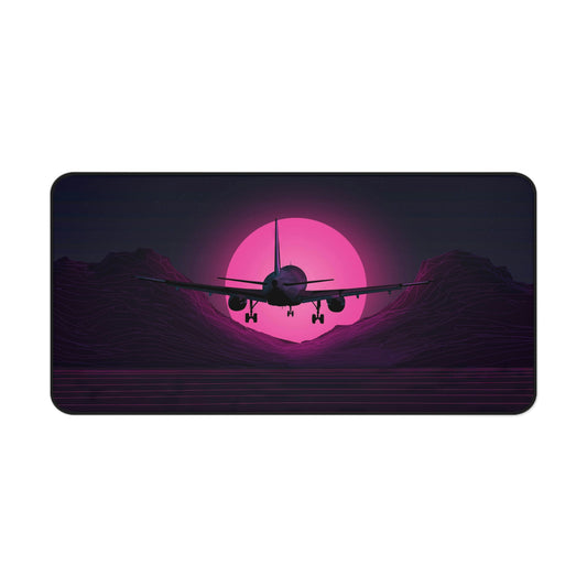 Airplane Sunset Gaming Mouse Pad